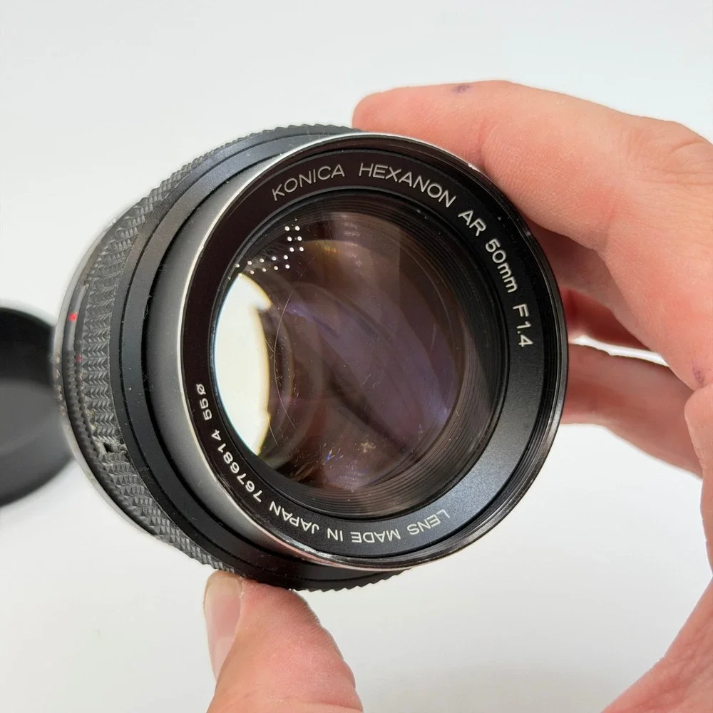 Konica Hexanon AR 50mm f1.4 Vintage Prime Lens for Repair Fungus Haze Japan
